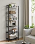 Miniatyrbillede 3 af 8: Bogreol, VASAGLE, 30x66x186 cm, Sort