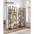 Miniatyrbillede 2 af 10: Bogreol, VASAGLE LLS107B01, 24x158 cm, Eg Blå-Sort