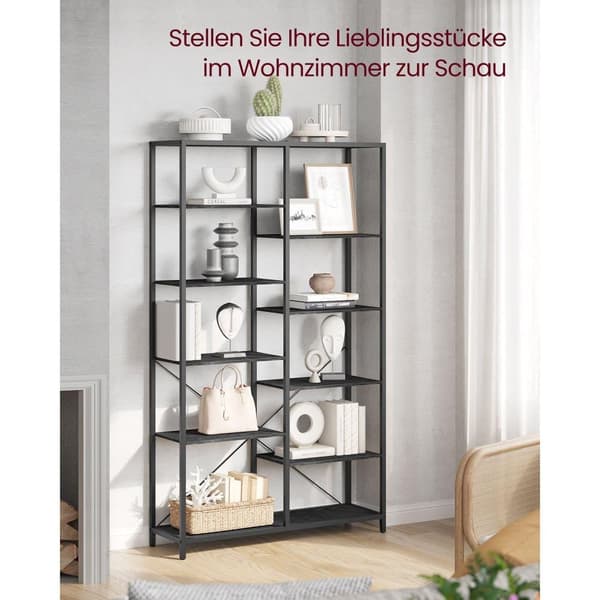 Hylde, VASAGLE LLS155B01, 30x100x170 cm, Sort