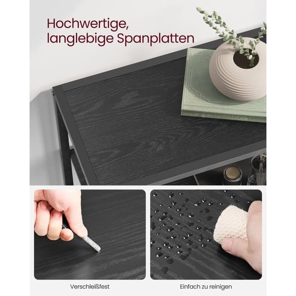 Hylde, VASAGLE LLS155B01, 30x100x170 cm, Sort