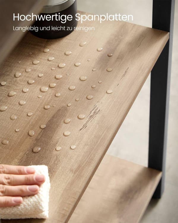 Bogreol, VASAGLE LLS107B01, 158x24 cm, Kamelbrun-Sort