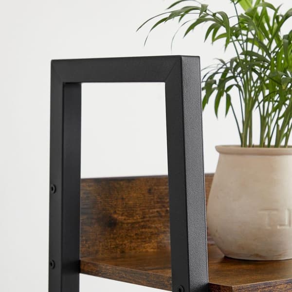 Kirjahylly, VASAGLE, 33,8x30x170 cm, Vintage Ruskea-Musta