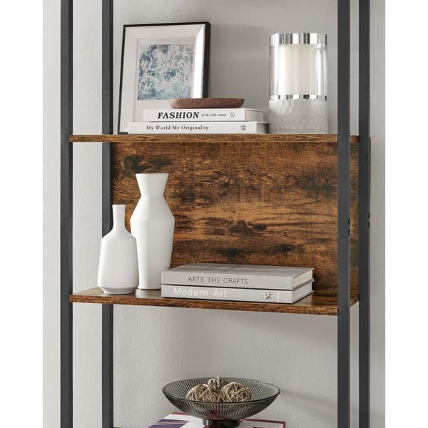 Bokhylla, VASAGLE, 60x24x186 cm, Vintagebrun-Svart