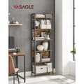 Miniatyrbild 2 av 9: Bokhylla, VASAGLE, 60x24x186 cm, Vintagebrun-Svart