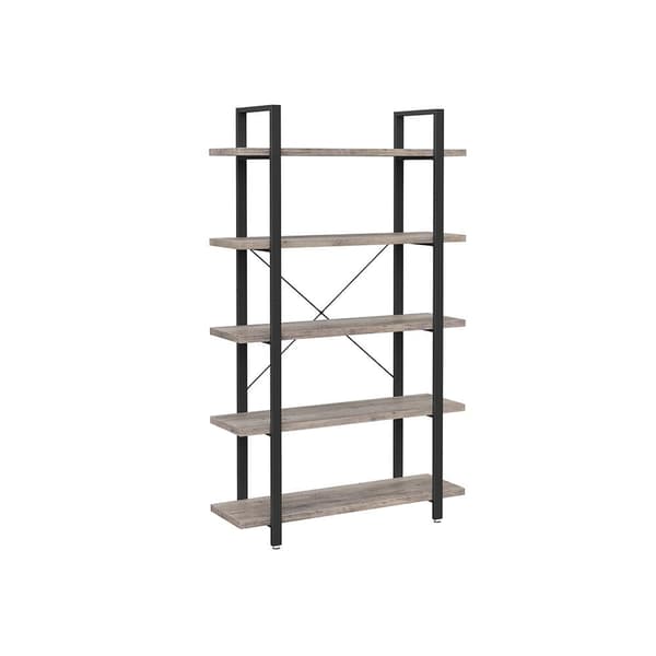Bogreol, VASAGLE, 105x33.5x177.5 cm, Greige-Sort
