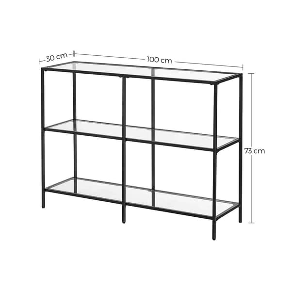 Konsolbord, VASAGLE, 100x30 cm, Svart