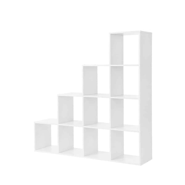 Bogreol, VASAGLE, 129.5x29x129.5 cm, Hvid