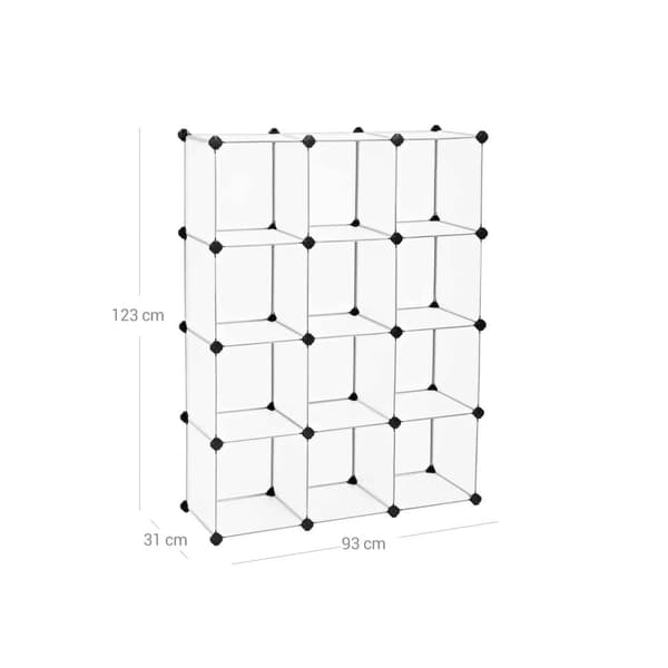 Regalsystem, SONGMICS, 93x31x123 cm, Vit