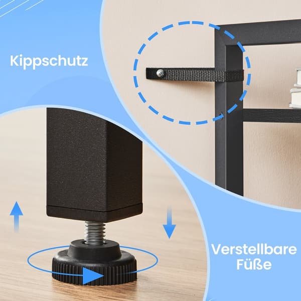 Stående bogreol - Opbevaringsbord med flere niveauer