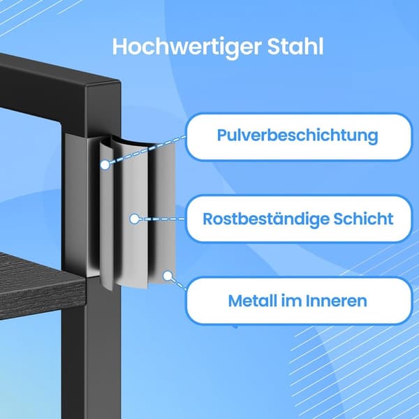 Stående bogreol - Opbevaringsbord med flere niveauer