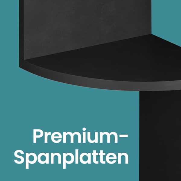 Corner Board - Wall hylde med 5 niveauer, flydende design til bøger