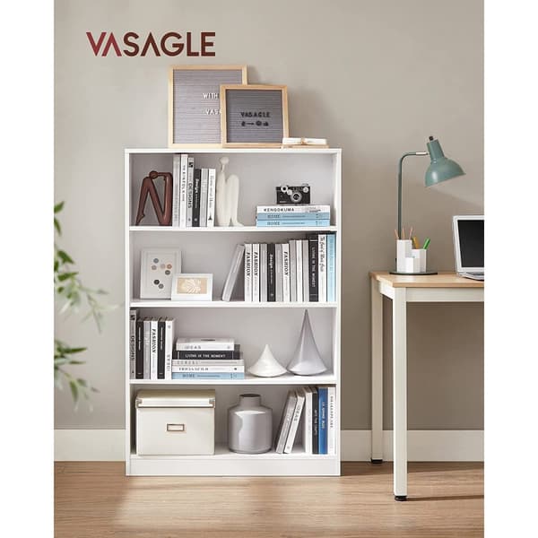 Kirjahylly - 4 tasoa - säädettävät hyllyt