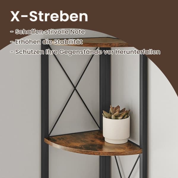 Corner Board - Bokhylla med 5 nivåer, 160 cm höga