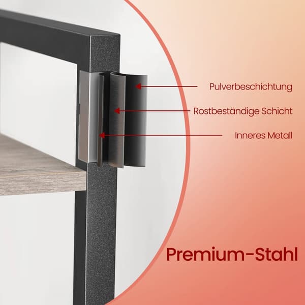Stående bogreol - Opbevaringsbord med flere niveauer