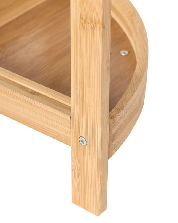 Baderomshyller i Lysebrunt Bambustre med 3-delt Kurvdesign Moderne Design