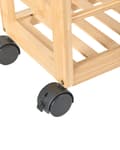 Miniatyrbilde 5 av 6: Baderomsvogn i Lysebrunt Bambustre Lyst Tre 3-delt Hyller Moderne Design