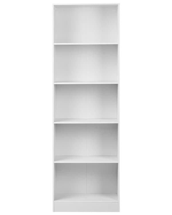 Bogreol hvid fiberplade 5 hylder bogreol Skandinavisk stil