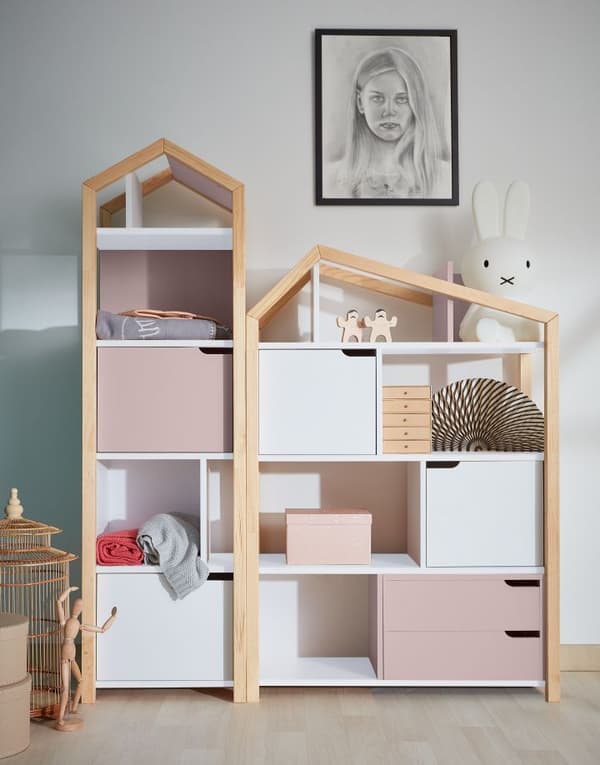 Bellamy – Manhattan bokhylla joey flamingo – Färg: Flamingo