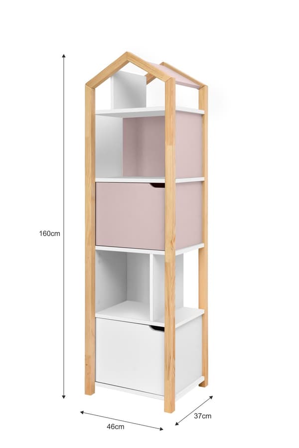 Bellamy – Manhattan bokhylla joey flamingo – Färg: Flamingo