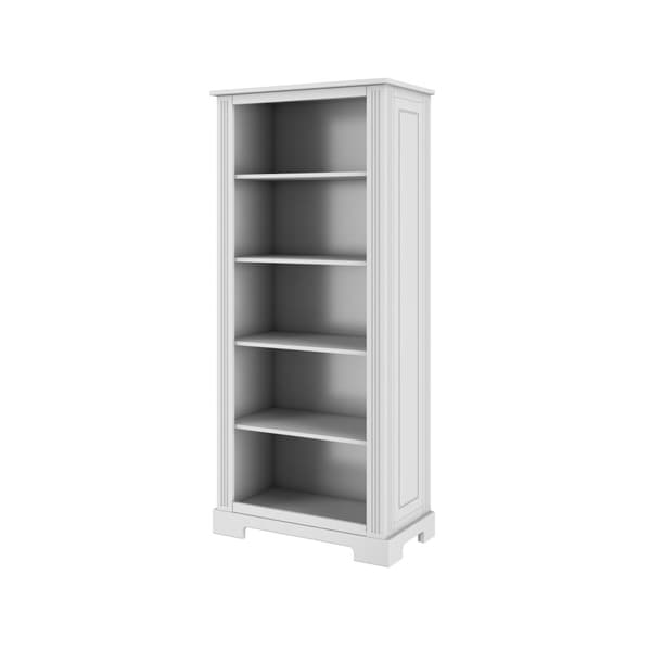 Ines Bokhylla för Barn – Lackerad MDF med Relieffrästa Ornament (180 cm)