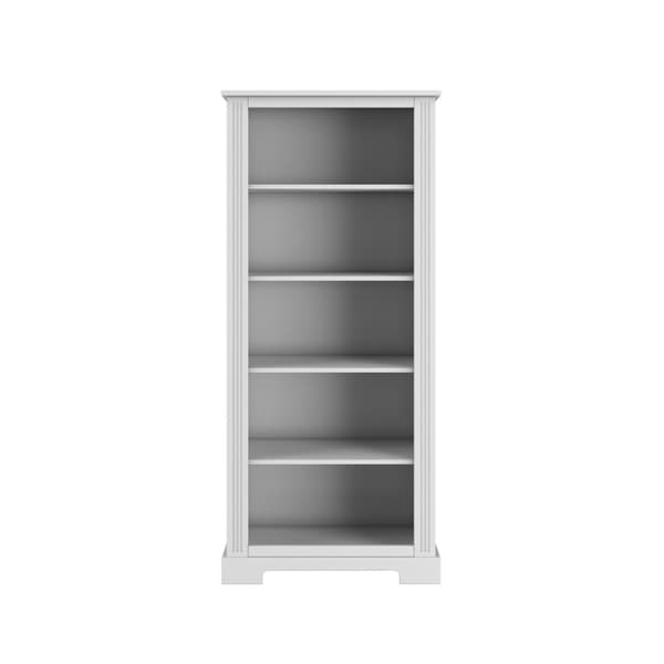 Ines Bokhylla för Barn – Lackerad MDF med Relieffrästa Ornament (180 cm)