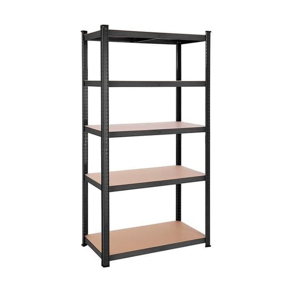Hyllsystem med 5 justerbara nivåer för tung last - H200 cm - 100 cm X 50 cm X 200 cm - Calicosy Svart