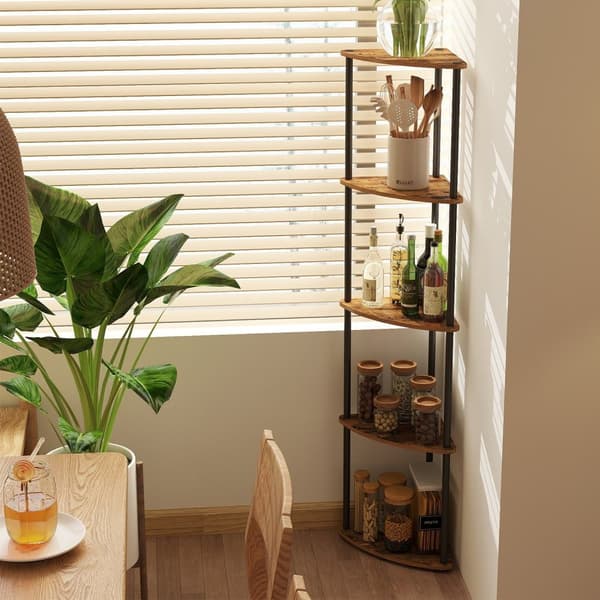 Hörnbräda med 5 nivåer, supersnabb montering utan verktyg, stående plank
