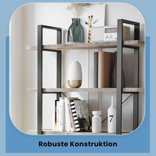 Reol, stående planke med 5 niveauer, planke
