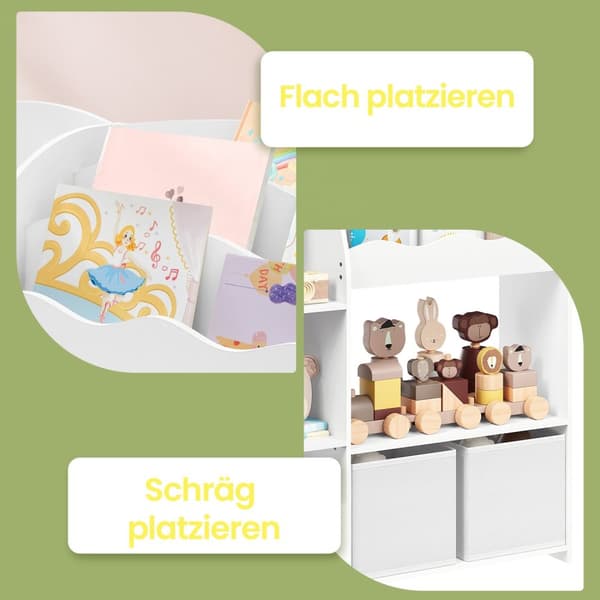 Reol, planke, med 2 opbevaringsbokse