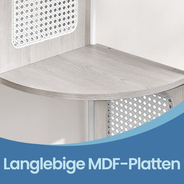 5-laags hoekboekenplank polyrotan zijpanelen