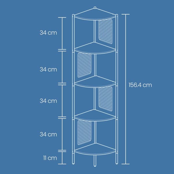5-laags hoekboekenplank polyrotan zijpanelen
