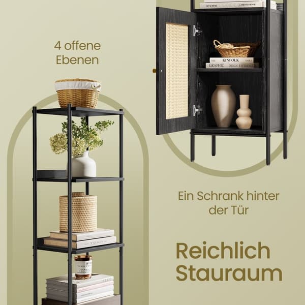 Boekenkast 6 niveaus, plank hoog, staande plank