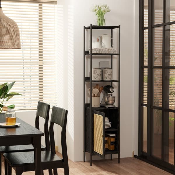 Boekenkast 6 niveaus, plank hoog, staande plank
