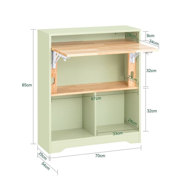Hopfällbart skrivbord, FWT104-GR, 70x54x85 cm, Svart