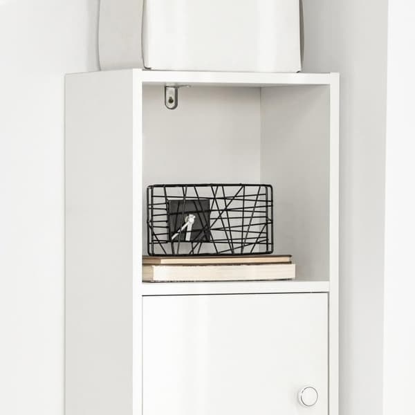 Kirjahylly, STR10-W, 33x24x188 cm, Valkoinen