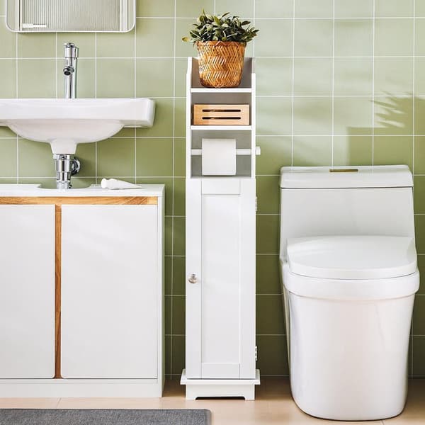Toiletrulleholder, FRG177-W, 23x20x100 cm, Hvid