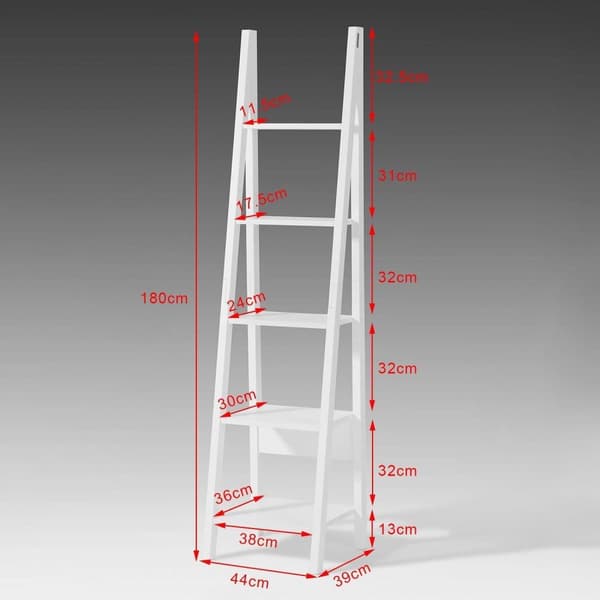 Bogreol, FRG101-W, 44x39x180 cm, Hvid