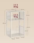 Miniatyrbillede 4 af 6: Pladespillerstander, VASAGLE LET275W01, 30x43x69 cm, Hvid