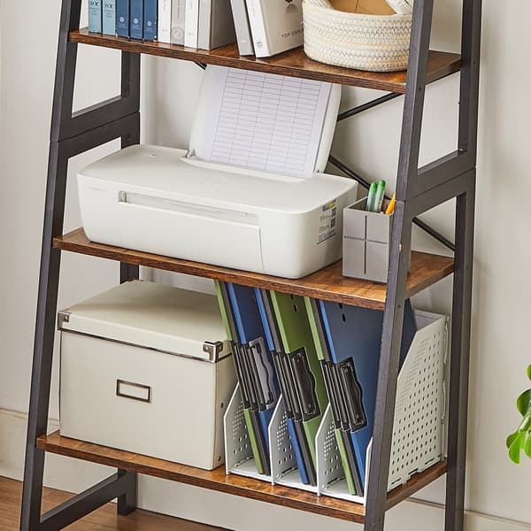 Bogreol, VASAGLE BCB020B01V1, 63x34x137 cm, Brun-Sort