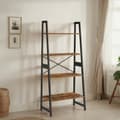 Miniatyrbillede 1 af 5: Bogreol, VASAGLE BCB020B01V1, 63x34x137 cm, Brun-Sort