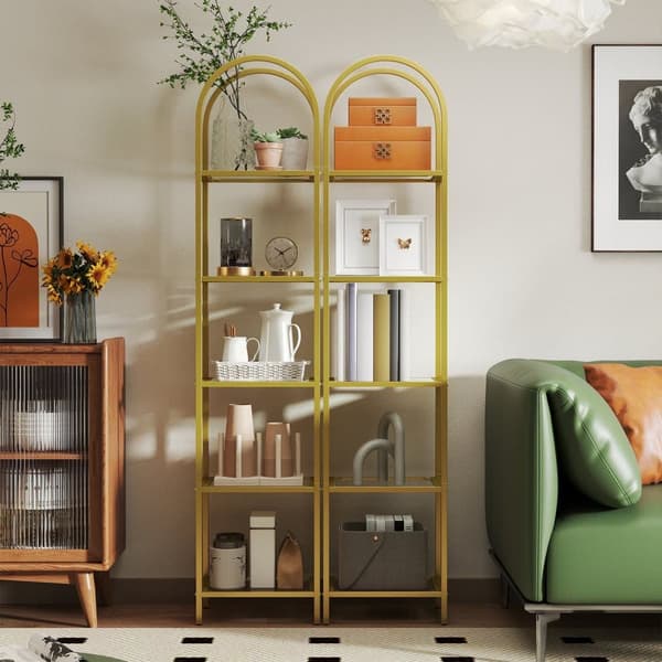 Hylla, VASAGLE, 30,2x40x183,5 cm, Guld