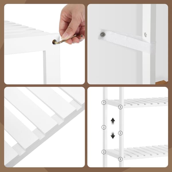 Badeværelsehylde, SONGMICS BCB35Y, 60x26x130 cm, Hvid
