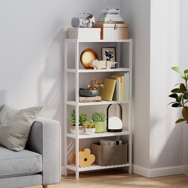 Badeværelsehylde, SONGMICS BCB35Y, 60x26x130 cm, Hvid