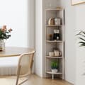 Miniatyrbillede 3 af 6: Hjørnehylden, VASAGLE, 31,9x31,9x156,4 cm, Beige