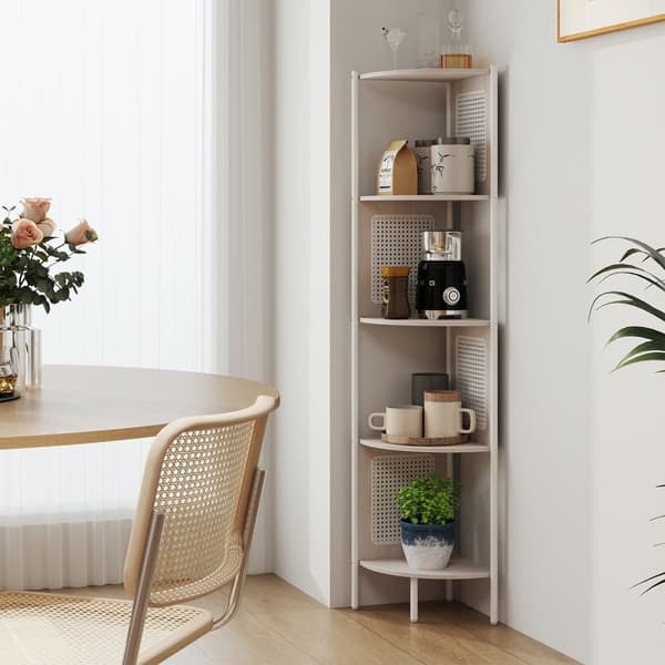 Hjørnehylden, VASAGLE, 31,9x31,9x156,4 cm, Beige