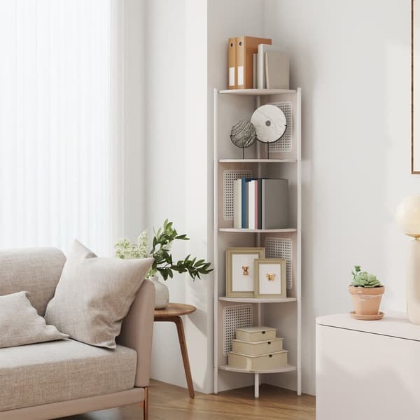 Hjørnehylden, VASAGLE, 31,9x31,9x156,4 cm, Beige