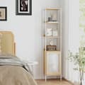 Miniatyrbillede 3 af 6: Bogreol, VASAGLE 6 Niveauer, 30x40x174.7 cm, Eg Beige