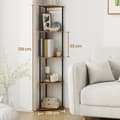 Miniatyrbillede 3 af 6: Hjørnehylde, SONGMICS HOME LBC610K01, 38,3x27x139 cm, Brun
