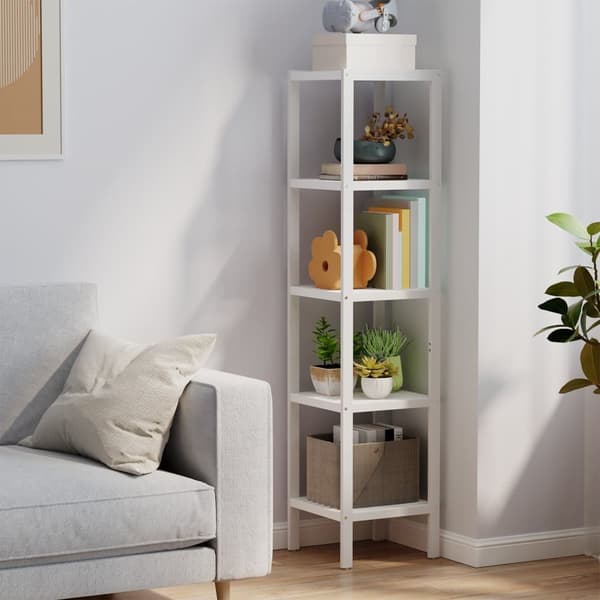 Badeværelse Hyldereol, SONGMICS BCB055W01, 33x33x146 cm, Hvid