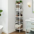 Miniatyrbillede 1 af 6: Badeværelse Hyldereol, SONGMICS BCB055W01, 33x33x146 cm, Hvid